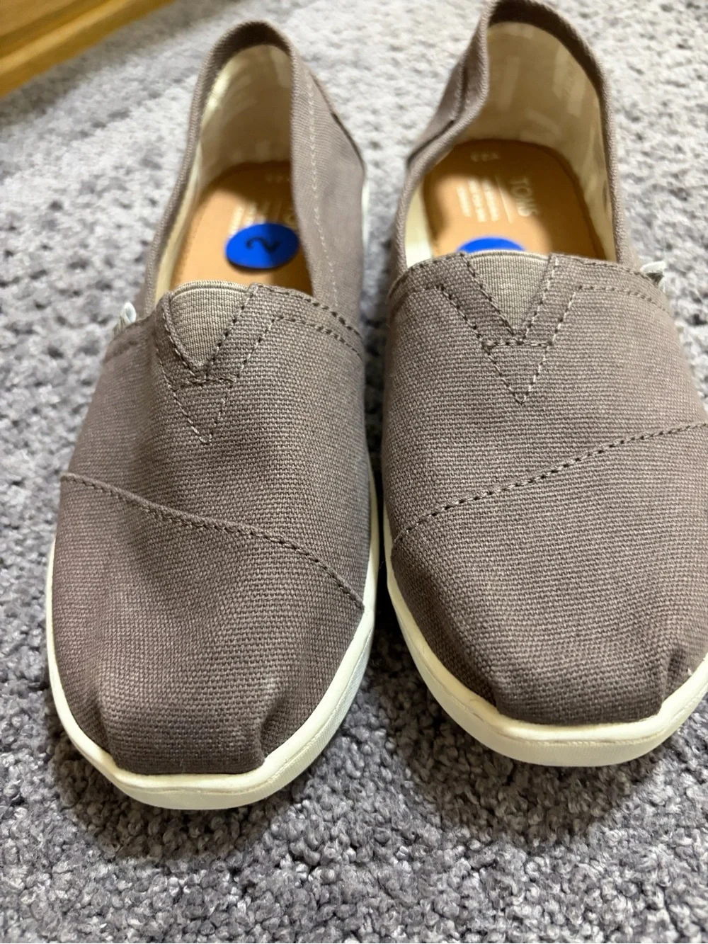TOMS Women's Slip-On Canvas Moccasins in Brown